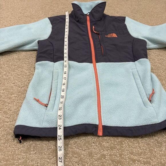 Vintage The North Face Denali Jacket Women Sm Blue Gray Polartec Zip Fleece Coat - Picture 9 of 12
